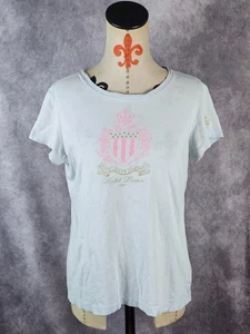 Vintage Polo Jeabs Ralph Lauren T-Shirt Oberteil Tee Damen XL hellblau Baumwolle - Bild 1 von 10