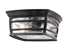 Kichler Wiscombe Park Outdoor Light Model 49277WZC Ceiling Mount 2 Light Flush - Picture 1 of 3