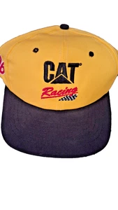 CAT CATERPILLAR Mens Yellow #96 BASEBALL CAP HAT TRUCKER SNAPBACK - Picture 1 of 6