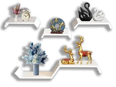 White Floating Shelves for Wall Shelf for Bedroom Repisas Flotantes De Pared ... - Image 1 of 4