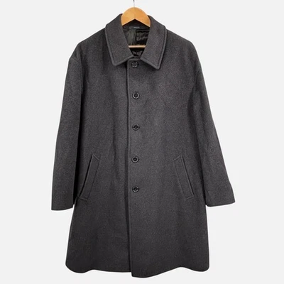 Brooks Brothers 100% ягненка шерсти средней длины пальто 46R 46 шерсти пальто древесный уголь - Изображение 1 из 4