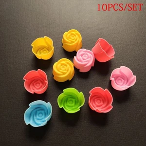 10pcs/lot 3cm Various Flower Designs Silicone Cake Mold Chocolate Pudding Mo-rt - Picture 1 of 10