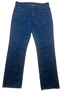 Mott & Bow Men's Size 33x32 Stretch Dark Wash Blue Denim Straight Leg Jeans - Picture 1 of 9
