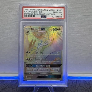 Noivern GX - 160/147 [Burning Shadows] Pokemon TCG - RAINBOW SECRET RARE PSA 8 - Bild 1 von 2