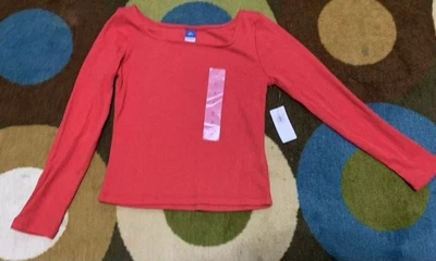 Nueva camisa niña vieja azul marino manga larga nueva talla pequeña 6/7 Foto 1 de 4