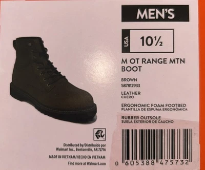 New Ozark Trail Men's Range Mountain Hiking Boots Size 10.5, 10 1/2 Brown - Image 1 of 4