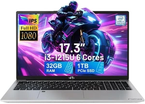 NIMO 17.3" IPS Fhd-Laptop, Intel 6 Cores I3-1215U 32GB RAM 1TB SSD (Beat I5-1135 - Picture 1 of 12