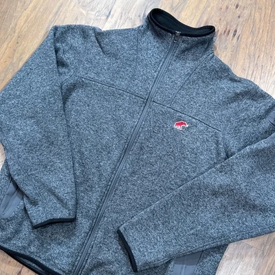 Jaqueta masculina Alabama maré carmesim XXL cinza tuskwear zíper completo casaco universitário de lã - Imagem 1 de 4