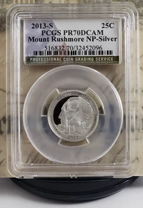 2013-S Mount Rushmore - Silver Proof Quarter - PCGS PR70DCAM - Nice! 2096 - Bild 1 von 6