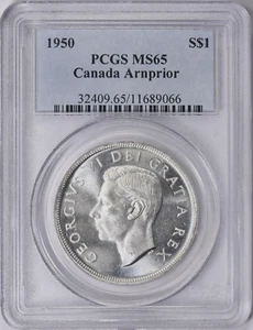 1950 Canada Silver Dollar. Arnprior. PCGS MS65. RARE!!! - Picture 1 of 2