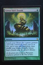 Magic The Gathering MTG GREEN SUN'S ZENITH FOIL Mirrodin Besieged LP Played
