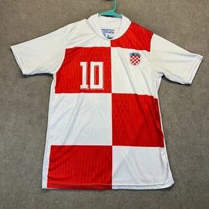 Croatia Football Luka Modric #10 Jersey Shirt Adult Small (US) Checkered White - Picture 1 of 9