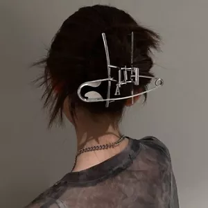 Barrette di sicurezza design spilla - Artigli per capelli in metallo clip accessori per capelli donna 1 pz - Foto 1 di 13