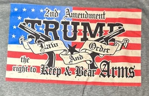 2nd Amendment Trump Supporter Republican Tee Shirt - Fatigue Green- Large - Picture 1 of 5