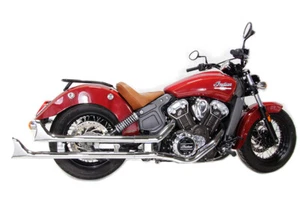 Indian Straight Fishtail Set Chrome fits Harley Davidson - Picture 1 of 4