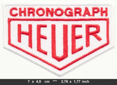 ROYAL GARMENT HEUER Aufnäher Aufbügler Patches Racing Team Motorsport F1 white BLITZVERSAND
