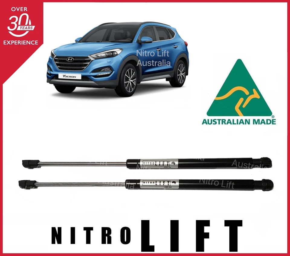 2 X GAS STRUTS TO SUIT HYUNDAI TUCSON JM REAR WINDSCREEN 2004-2009_OEM QLT - Image 1 of 1