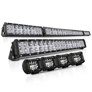 52inch 700W LED Light Bar + 32" Combo +4x 4" Spot Pods For Truck SUV Ford - Picture 1 of 9
