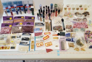 Lot of over 90 Packages Containers Jewelry Making Beads & Accessories Seed Shell - Picture 1 of 24