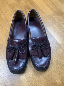 G.H. Bass Peaks Herren 8,5 M Braun Ochsenblut Kiltie Quaste Halbschuhe Vibram Sohle - Bild 1 von 6