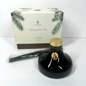 Pura Thymes Frasier Fir Diffuser Set 4.1 oz Fragrance Oil Reeds Glass Bottle - Picture 1 of 6