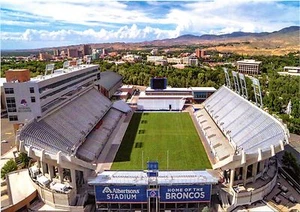 Postal de fútbol Boise State University Broncos Albertsons estadio - Imagen 1 de 2