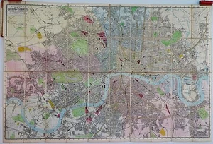 Antique map, Reynolds's New Map of London and its Suburbs, 1876 - Picture 1 of 1