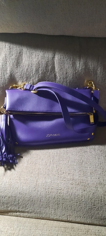 Joy & Imani Handbag. Light plu. Exterior is leather, lining is cotton.  - Image 1 of 1