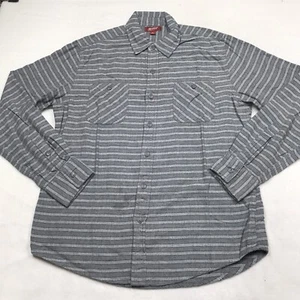 ARIZONA Jnco Flanellhemd Herren M grau horizontale Streifen leicht Academia Southwest - Bild 1 von 17