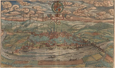 Map "Mediomatricum civitatis Trevirensis" (Trier-Germany) S. Munster, 1552 - Image 1 of 3