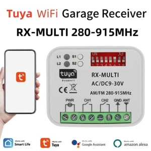 Wifi 300-868mhz Gate Garage Door Remote Controller Switch Tuya Smart Alexa - Picture 1 of 8