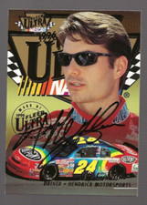 1996 Fleer Ultra Certified Jeff Gordon Autographed on Card NASCAR