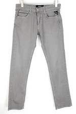 REPLAY Grover W31/L32 Men Jeans Cotton-Blend Straight Button-Fly Denim Stretch