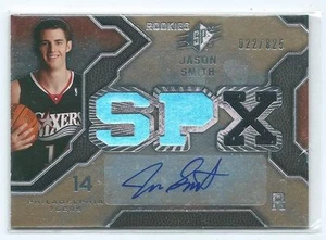 2007-08 SPx Jason Smith camiseta reliquia autógrafo automático radiocontrol 22/825 76ers - Imagen 1 de 1