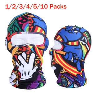 1-10er Pack Sturmhaube Gesichtsmaske Ski Sonne Kapuze Gesichtsbedeckung Cosplay Vollgesichtsmaske Posten - Bild 1 von 15
