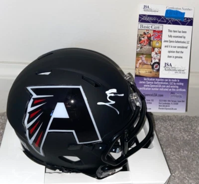 BIJAN ROBINSON SIGNED CUSTOM ATLANTA FALCONS MINI HELMET TEXAS LONGHORNS JSA - Image 1 of 3