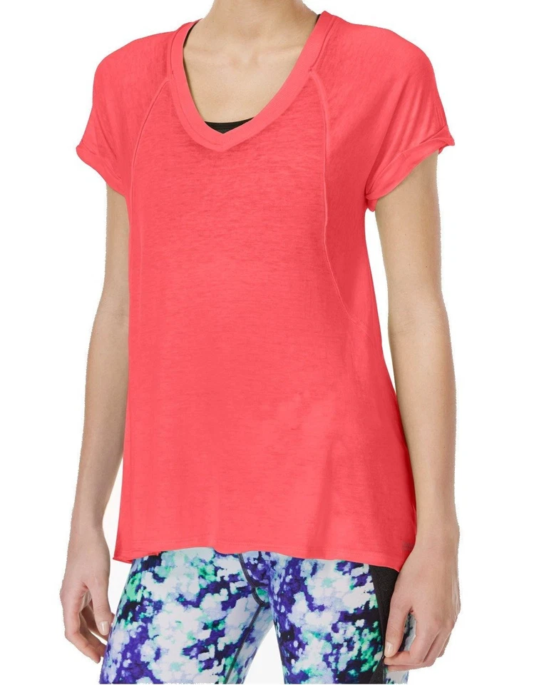 Calvin Klein Performance Women's Short Sleeve Seamed Burnout T-shirt