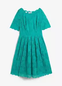Spitzenkleid Gr. 44/46 Smaragd Damen Abendkleid Partykleid Kurzarm-Dress Neu* - Bild 1 von 1
