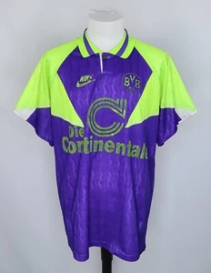 BVB BORUSSIA DORTMUND 1990-91 AWAY SHIRT #10 PALYER ISSUE OR WORN VINTAGE NIKE - Picture 1 of 24