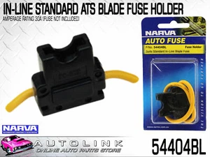 NARVA IN-LINE STANDARD ATS BLADE FUSE HOLDER - 30 AMP RATED ( 54404BL ) - Picture 1 of 2