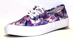 Vans Unisex Authentic Slim Skate Shoe, Color (Multi Paint) Purple - Picture 1 of 1