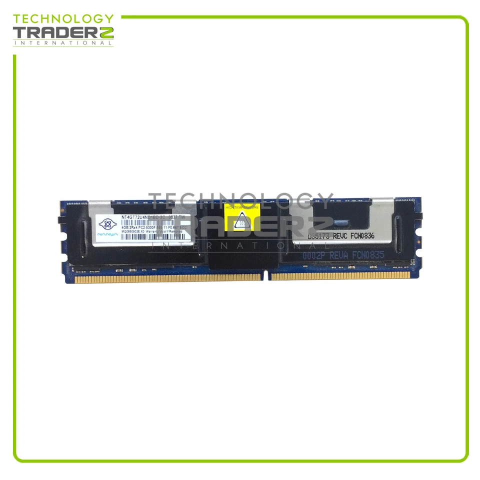 Lot Of 2 NT4GT72U4ND1BD-3C Nanya 4GB PC2-5300F DDR2-667MHz ECC Reg Memory Modulo - Immagine 1 di 1