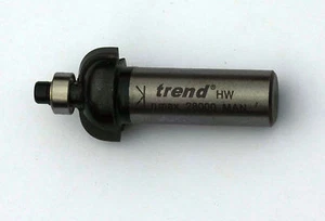 Trend Router Cutter Bit, 1/2" shank, Guided Cove Cutter 1/4 inch radius, Bearing - Picture 1 of 2