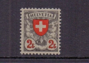SUIZA 1924 2f NEGRO Y GRIS OLIVA SG322 MNH CAT £80 - Imagen 1 de 2