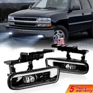 LED Fog Lights Fit For Chevy Silverado 1999-2002/Suburban 2000-06/Tahoe 2000-06 - Picture 1 of 12