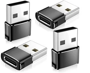 Paquete de 4 conectores convertidores adaptador USB tipo C hembra a USB A macho conector cargador coche - Imagen 1 de 7