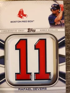 Camiseta conmemorativa Topps 2022 número medallón reliquia Rafael Devers Medias Rojas - Imagen 1 de 11