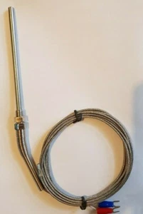 Thermocoupler Sensor Probe Steel Temperature K Type 50mm - 150mm - Picture 1 of 3