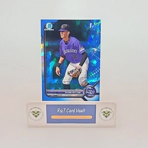 RYAN RITTER 2022 Bowman Chrome Draft SAPPHIRE #BDC-136 1st Bowman Rockies - Picture 1 of 4