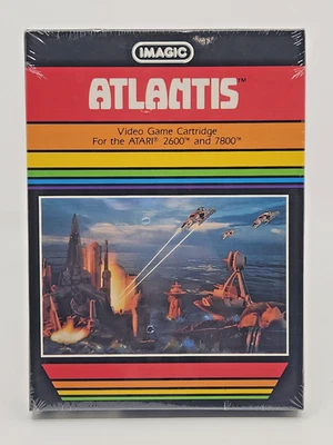 Atari 2600 Boxed Video Game - Atlantis (Black Box) - Imagic - Sealed - Image 1 of 4
